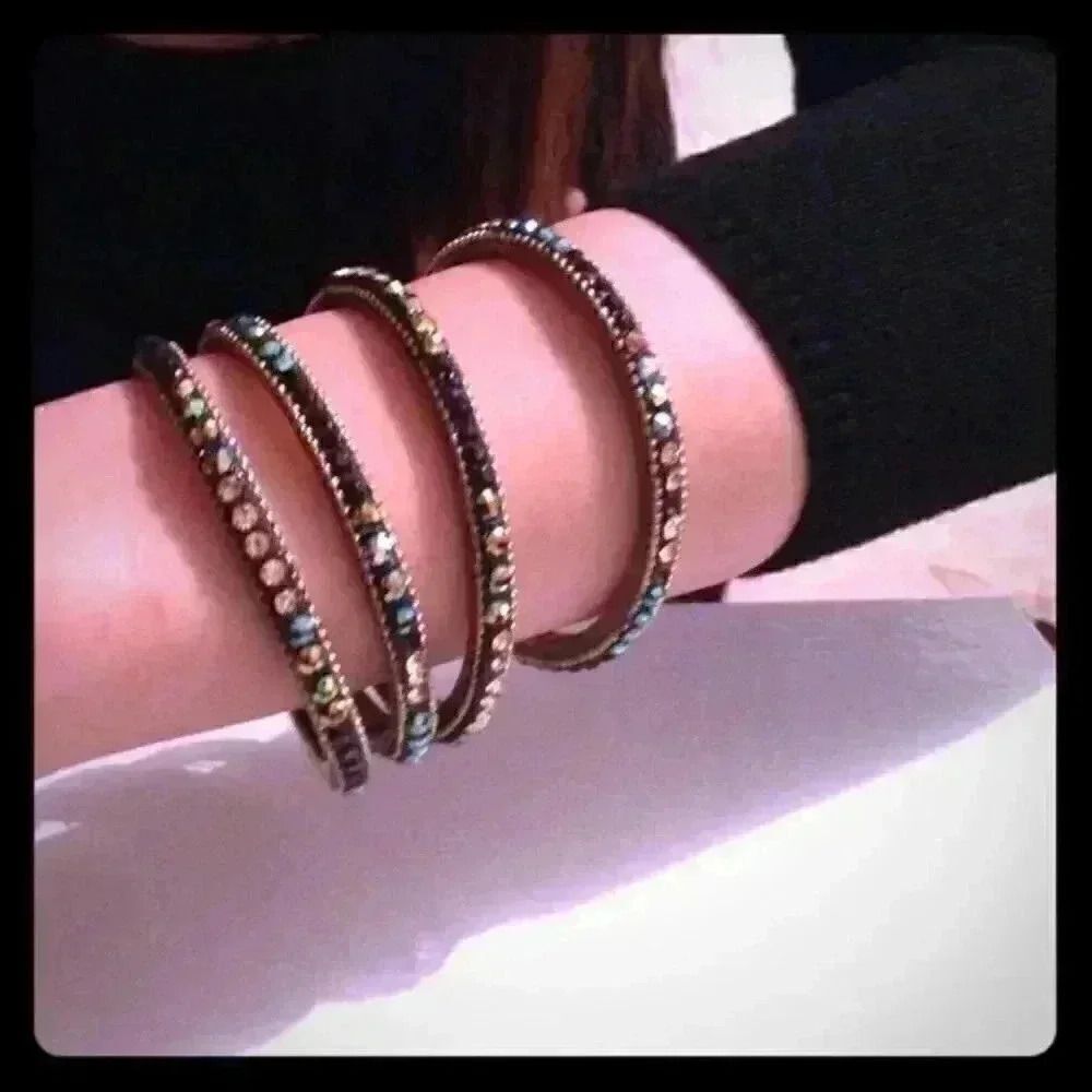 Multi color bangles can wear with any outfit